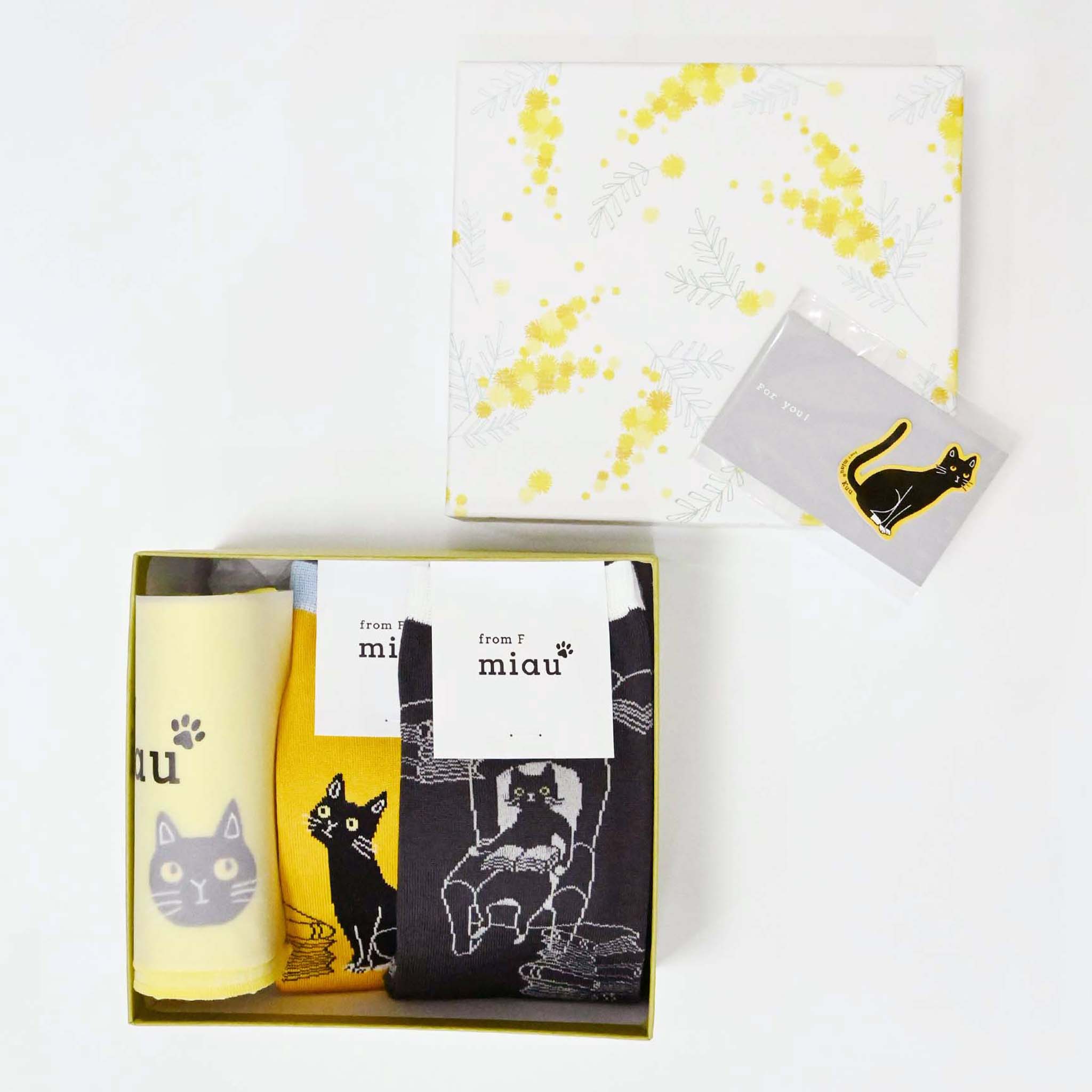 GIFT SET】〈kuu〉ソックス2足／ハンカチ1足｜BOX入 – from F