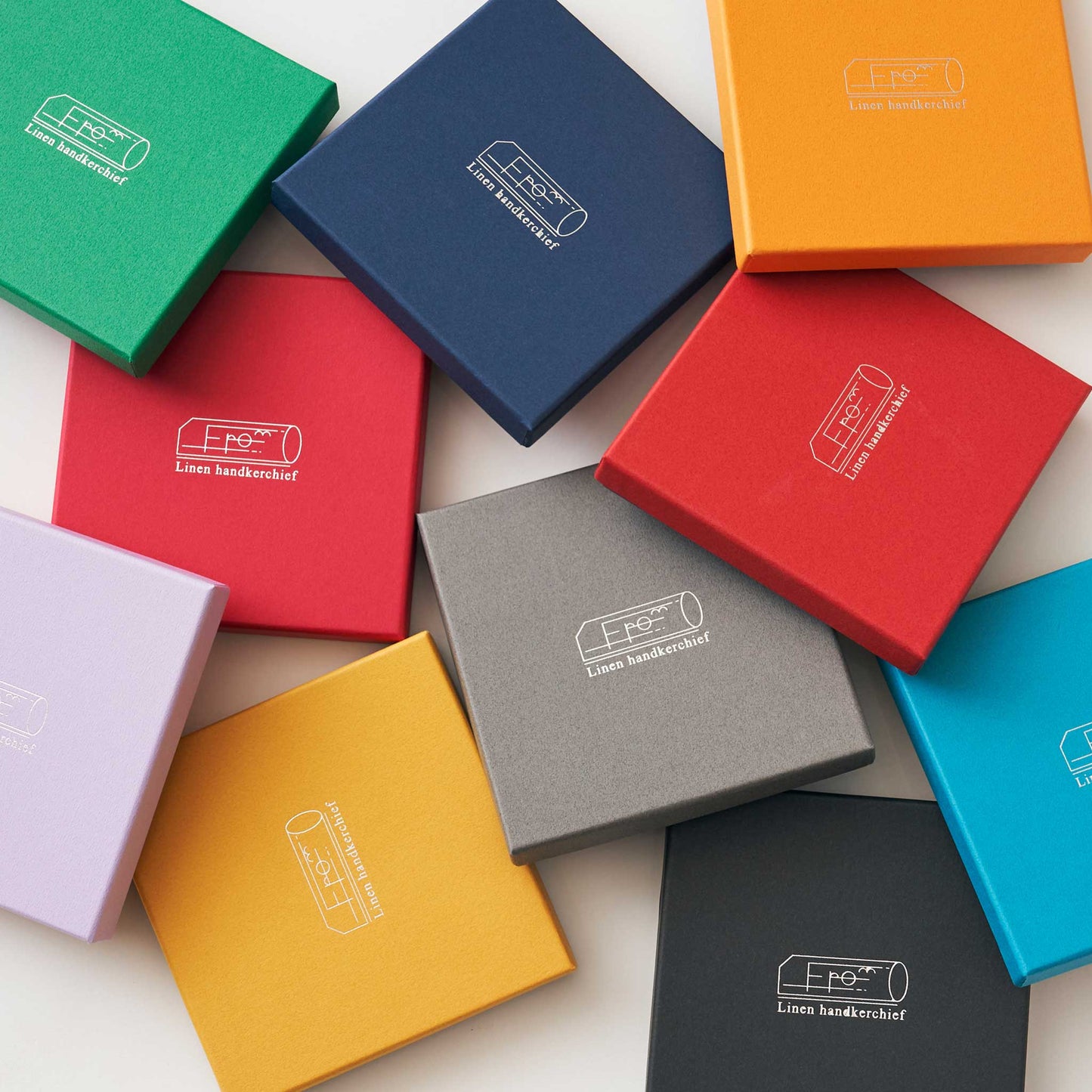 【新色入荷】リネンハンカチ with ギフトBOX(10色)