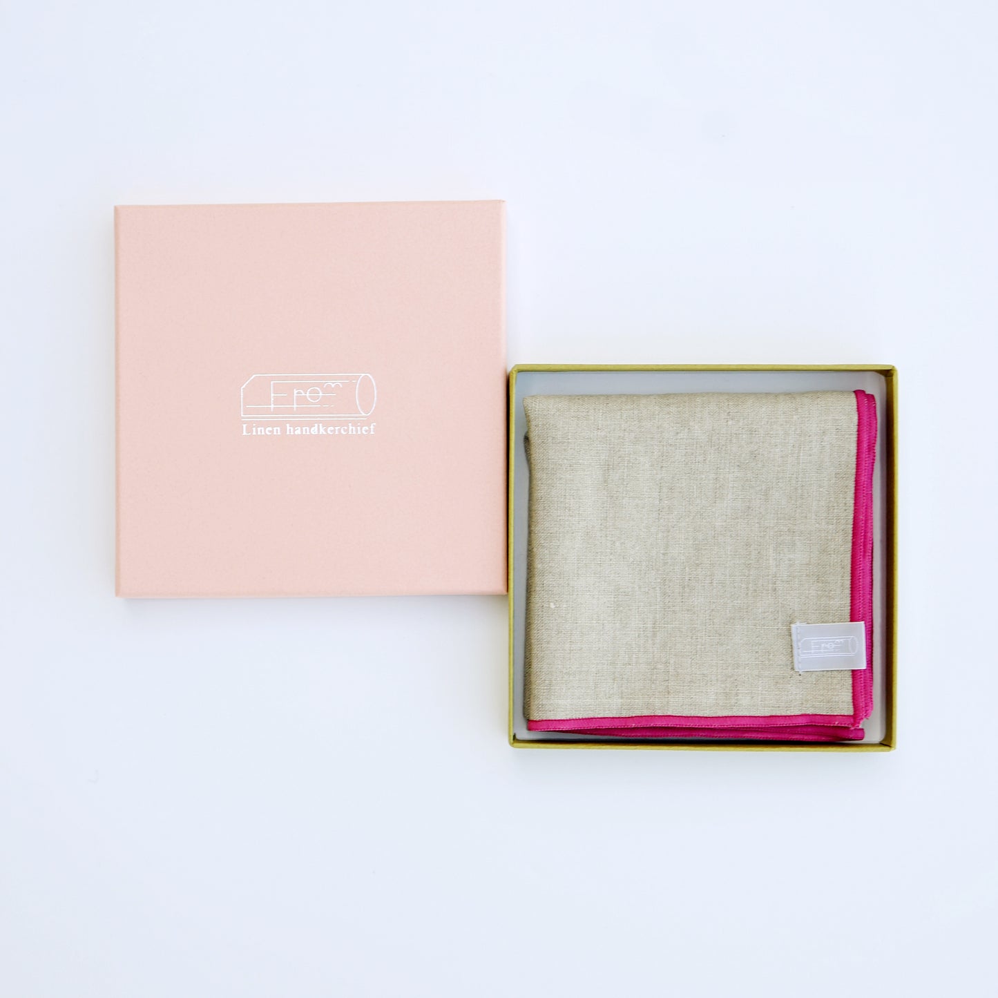 【新色入荷】リネンハンカチ with ギフトBOX(10色)