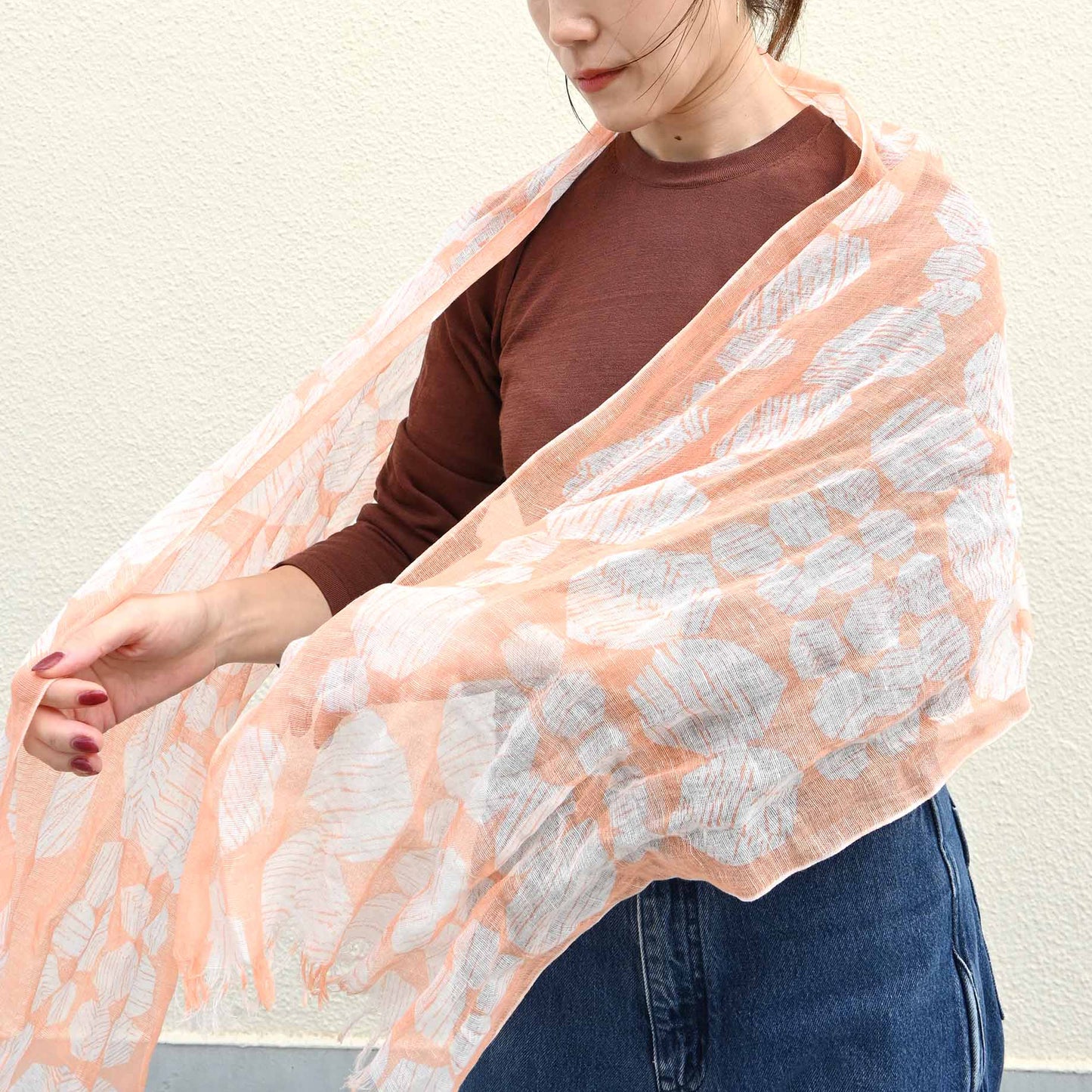 【新作】リネンコットンストール 小石