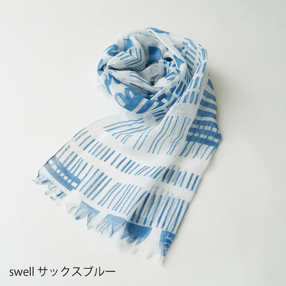 【2024新作】UV 抗菌・防臭加工 リネンコットンストール Swell 日本製（4色）