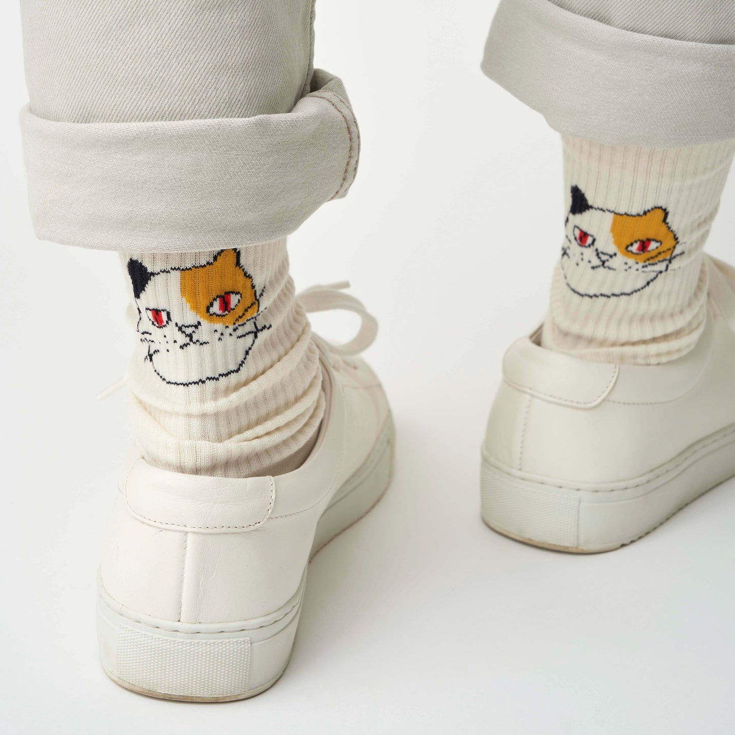 olen / わたしとぼく　コットン　クルー丈ソックス（3色）