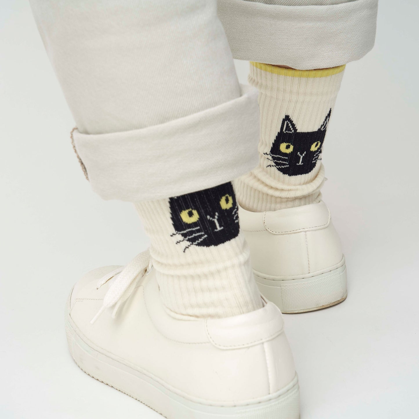 olen / わたしとぼく　コットン　クルー丈ソックス（3色）