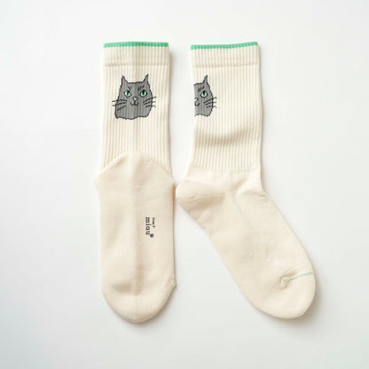 olen / わたしとぼく　コットン　クルー丈ソックス（3色）