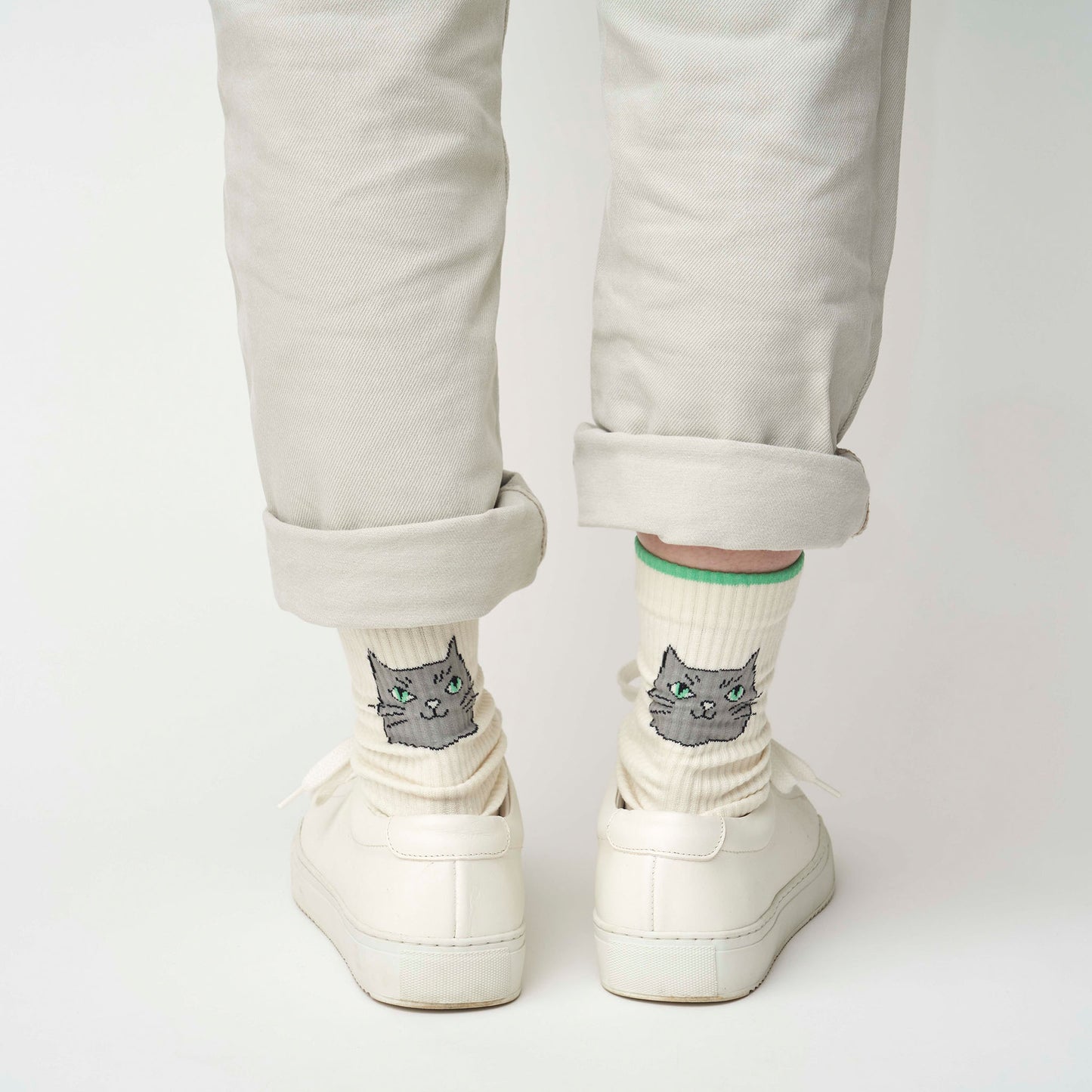 olen / わたしとぼく　コットン　クルー丈ソックス（3色）