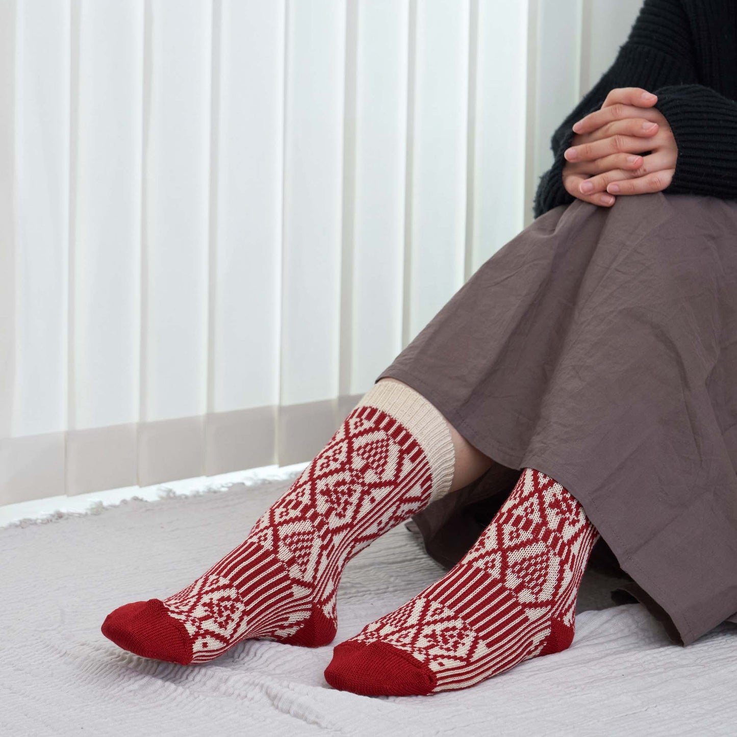 【2025新作】metsä/森　クルー丈ソックス（3色）