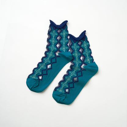 apila / 四つ葉 シースルーソックス （3色）