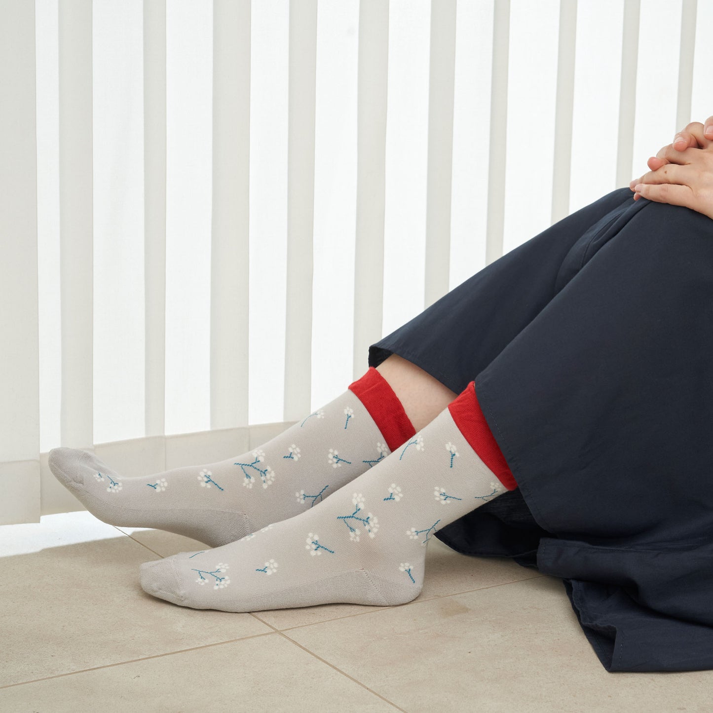 harsokukka / カスミソウ クルーソックス（3色）