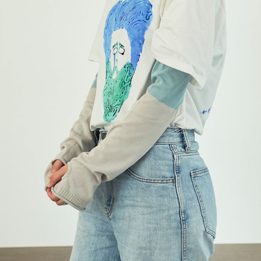 two tone arm cover　レーヨンシルク UVアームカバー（6色）