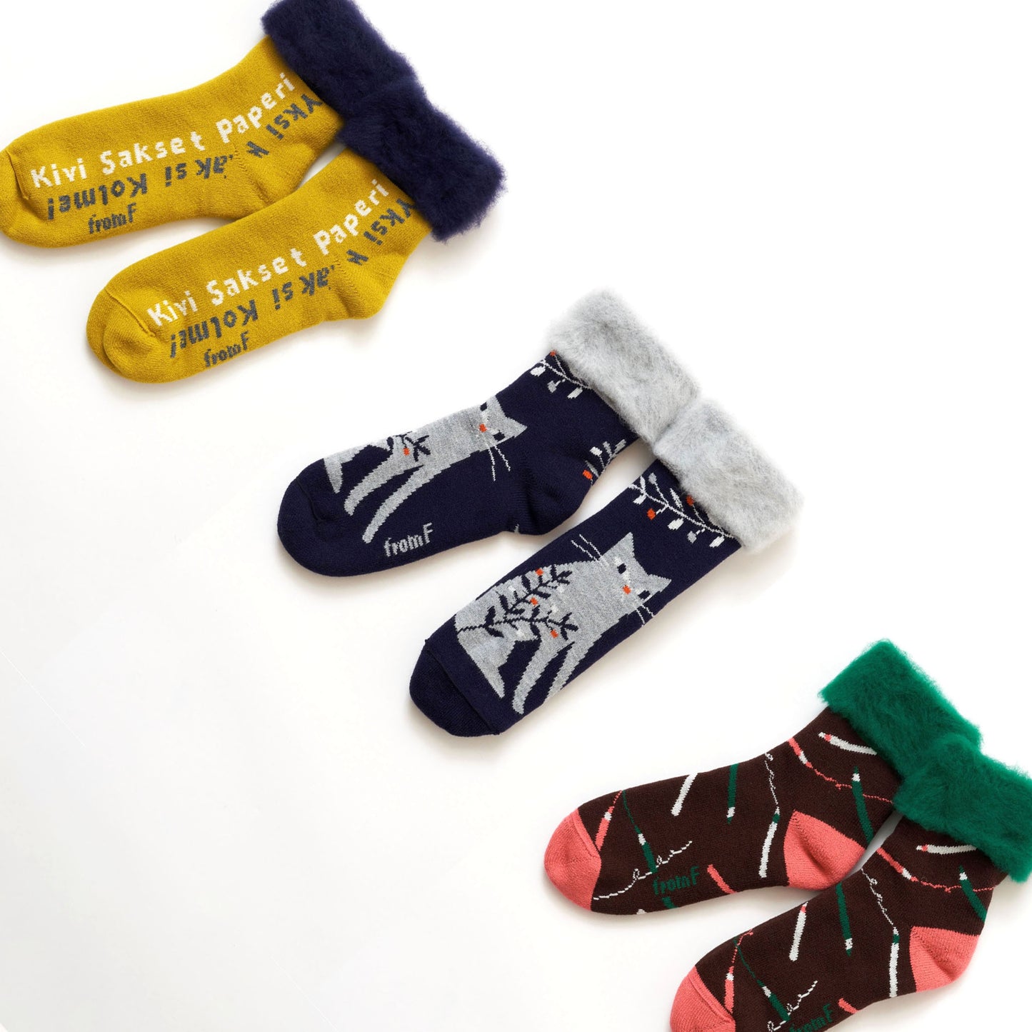 【福袋】もこもこソックス３足セット（22.5–25cm）